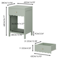 thumbnail image 2 of Leumius Nightstand with Drawer,2 Tier Beside Table End Table,Modern Side Table for Bedroom,Living Room,Sage, 2 of 6