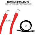 PowerBright 0 AWG 3 Ft Battery Cable with 5/16 and 7/16 Lugs, Professional Series 2-Pack