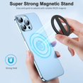 thumbnail image 3 of Compatible with Magsafe Phone Ring Kickstand,Magnetic Aluminum Metal Removable Ring Holder Wireless Charger Lightweight Magnetic Phone Grip Stand for iPhone 14/13/12 Mini,Plus,Pro,Pro Max Black, 3 of 12