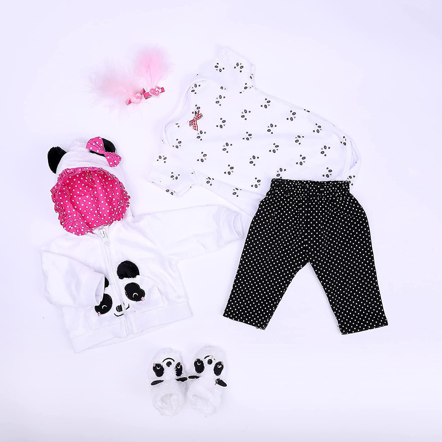 Yeashow Reborn Dolls Clothes 22 Inch Outfit Accessories 6pcs Set For 20 22 Inch Baby Doll Newborn