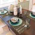 thumbnail image 6 of Placemats Set Of 4 / 6, Leopard Print Placemats For Dining Table Indoor/Outdoors Heat Resistant Washable Placemats 18" X 12", 6 of 8