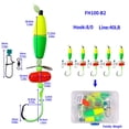 thumbnail image 1 of Yimiti Bank Fishing Catfish Rigs Float Rattler Beads Rig With Snaps 6/0 8/0 10/0 Hooks,Green Yellow 8/0, 1 of 9