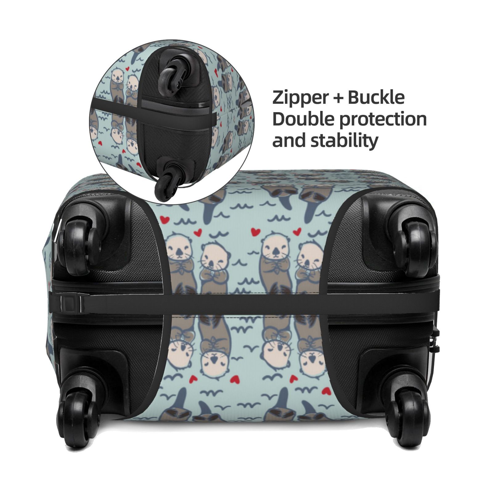 Housse De Protection élastique Pour Valise - Imprimé 3D Ville, Polyester/spandex - Tailles S à XL (couvre 19" à 32")