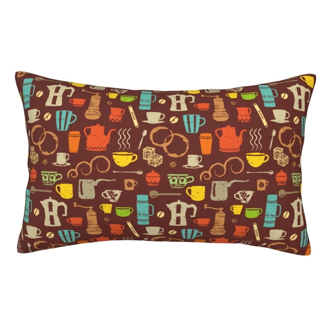 Balery Retro Coffee Funda de Cojín Estampada, Regalos para Mujeres, Regalos de Amor para Ella, Regalos para Novia o Esposa, Funda de Almohada-20"x30"