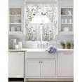 thumbnail image 3 of Spring Floral Swag Curtains for Living Room/Bedroom Windows, Pastoral Flower Summer Botanical Watercolor Kitchen Curtains and Valances Set 36 Inch Length, Light Filtering Swags Valance Curtain Panels, 3 of 5