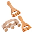 thumbnail image 4 of 3 rodillos de masaje manuales de madera para la espalda., 4 of 8