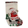 thumbnail image 2 of 4 Packs Christmas Stockings 12 inch Sets Stocking Santa Snowman Deer Bear 3D Plush Xmas Decor Family Holiday Party Ornament, 2 of 6