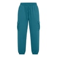 thumbnail image 7 of Bazzctt Womens Cargo Sweatpants with Pocekts- Stretch Casual Elastic Waist Baggy Drawstring Jogger Pants Navy Size M, 7 of 7