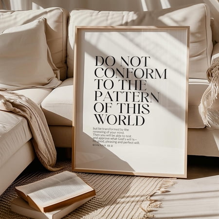 Romans 12:2 Bible Verse Print, Unframed Paper Poster 8x10in