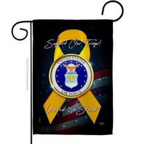 G158647-BO 13 x 18.5 in. Support Air Force Garden Flag with Armed Forces Double-Sided Decorative Vertical Flags House Decoration Banner Yard Gift