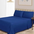 thumbnail image 2 of Rayon from Bamboo Solid Deep Pocket Sheet Set Smoke Blue / Queen, 2 of 4