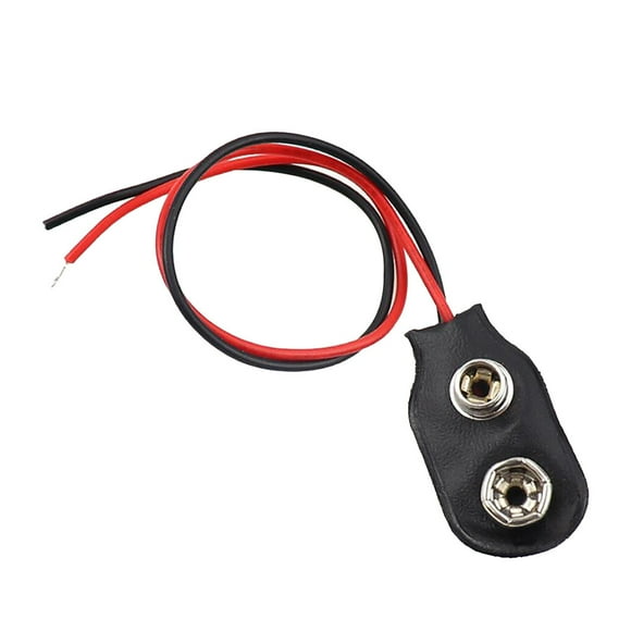 maskred 9V Battery Clip Connector Replaceable Distinguishable Battery Buckle for Small Electronic Products