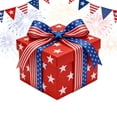 thumbnail image 5 of 4th of July Ribbon Patriotic Wired Ribbons for Crafts Wrapping Wreath Bows Red White and Blue Ribbon American Flag Ribbons for 250th Anniversary Party Home Decoration,1"x 10 Yards, 5 of 8