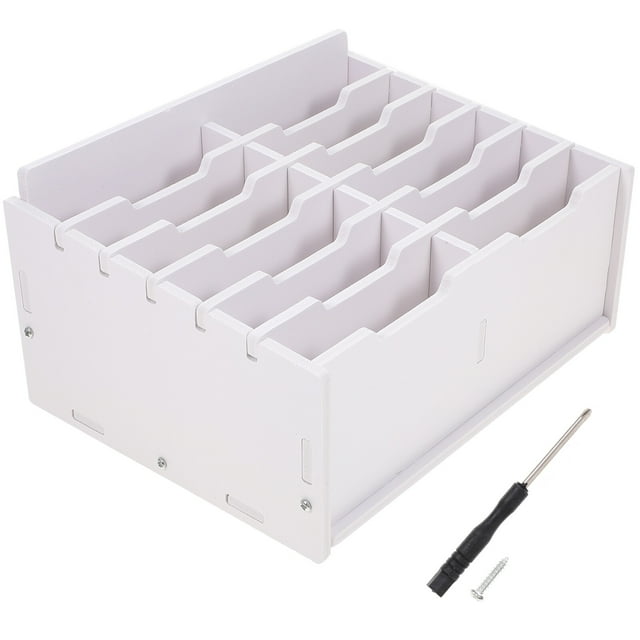 KAKOWELY Classroom Cell Phone Holder Desk Storage Organizer 12grid Phone Storage Box,8.58"X6.73"X4.02"