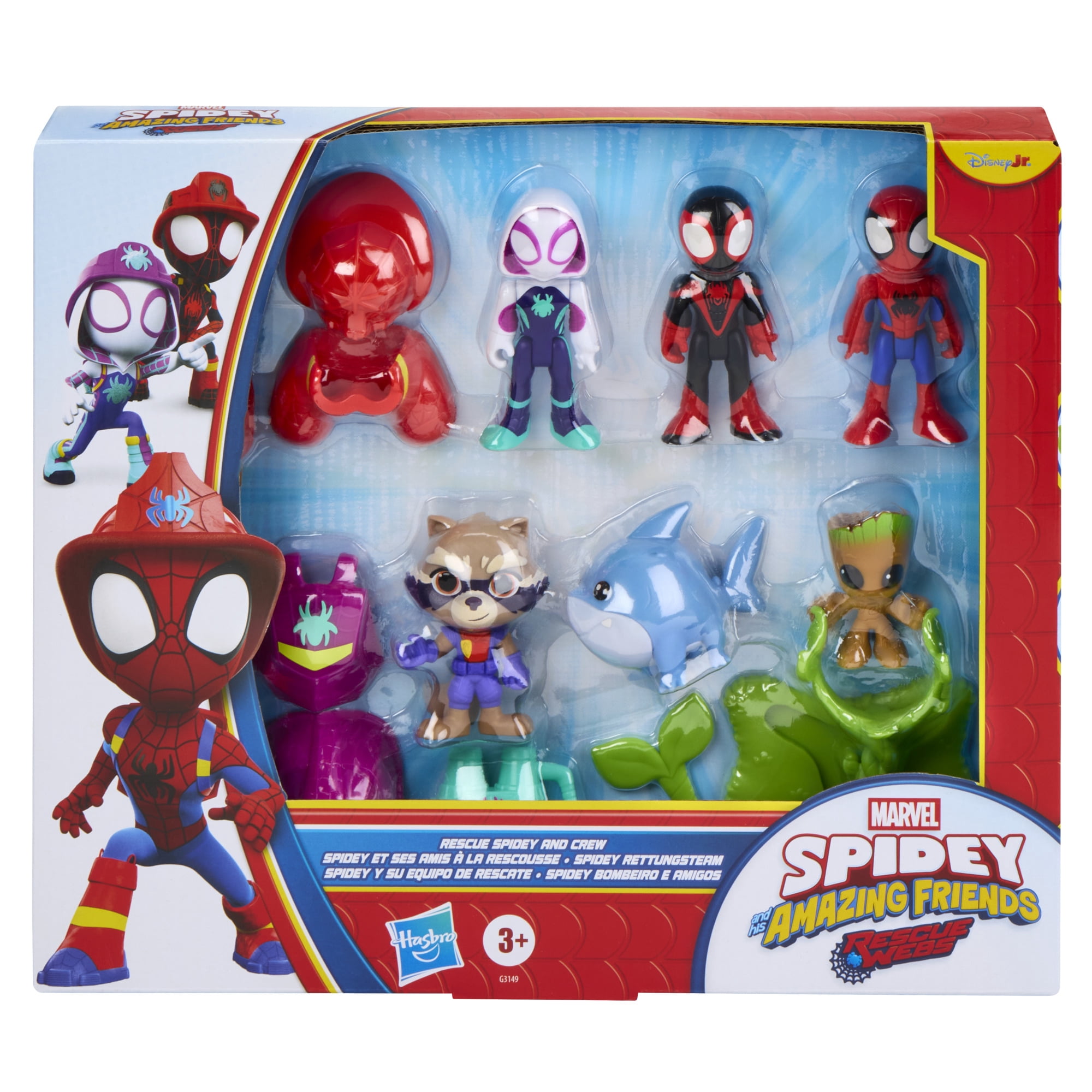 Marvel Spidey and his Amazing Friends Rescue-Webs Rescue Spidey and Crew Action Figures