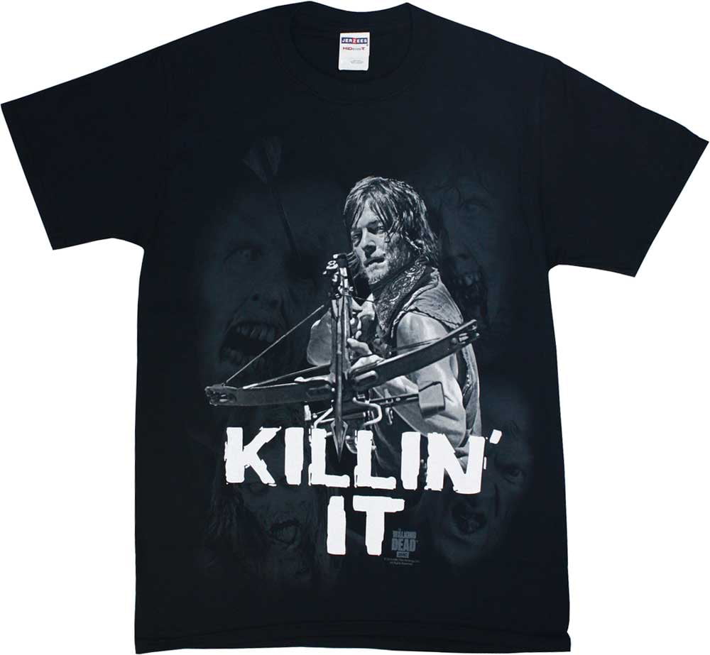 The Walking Dead Daryl Dixon Balck Cotton Leisure T-Shirt Short Tee Unisex 