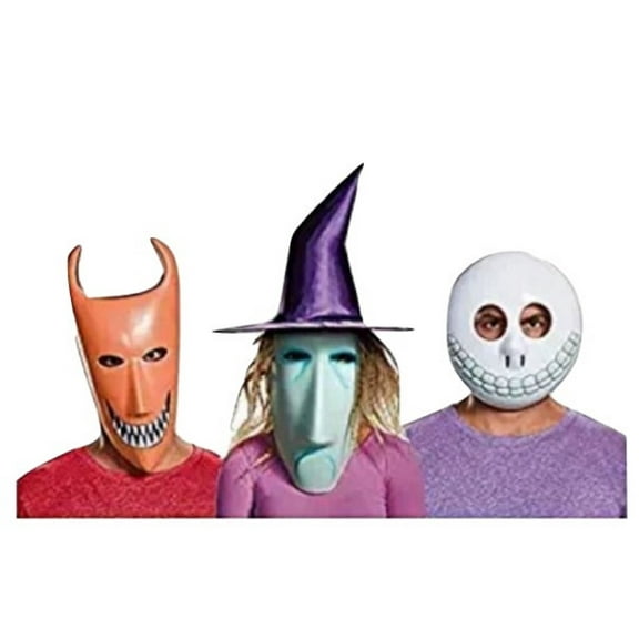 Lock Shock & Barrel 3-Mask Set - Nightmare Before Christmas - Costume Accessory - Adult Teen