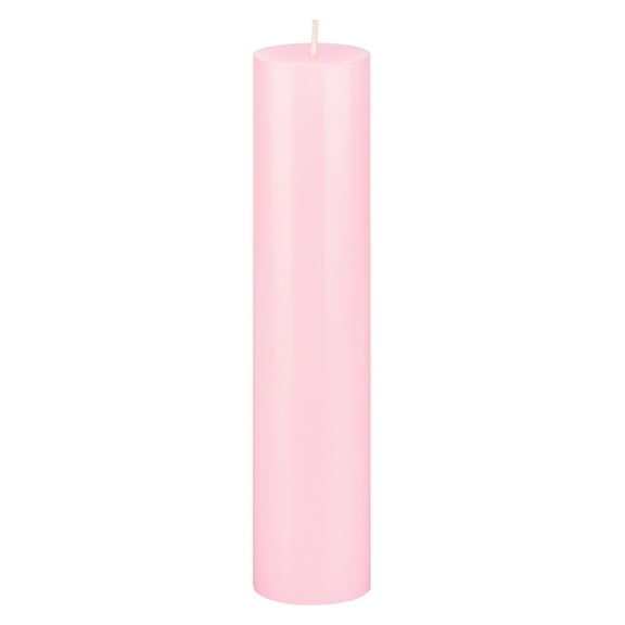 Mega Candles 1 pc Unscented Pink Round Pillar Candle, Hand Poured Premium Wax Candles 2 Inch x 9 Inch, Home Décor, Wedding Receptions, Baby Showers, Birthdays, Celebrations, Party Favors & More