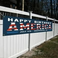 thumbnail image 4 of cpengpj 4th of July Banner Decorations Independence Day Yard Sign Patriotic Hanging Decor US Party Supplies for Indoor Outdoor Fence Garage Balcony Garden House Room (118x19.7in), 4 of 9