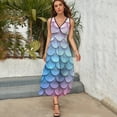 thumbnail image 4 of Mermaid Fish Scales Pattern Design Sleeveless Dress Summer Clothes for Women Women's Clothing 2025, 4 of 6