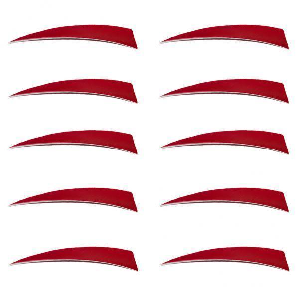 2x 10 Piezas 5 '' Escudo de Las Plumas Del Ala Izquierda Flecha Fletching Vane para La con Cola Tiro al arco