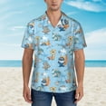 thumbnail image 2 of Bingfone Cute Animals Surfers for Men's Short Sleeve Button Down Shirts Hawaiian Beach Shirt,Medium, 2 of 7