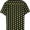 thumbnail image 2 of Elevenparis Mens Smiley Button Up Shirt, Black, Large, 2 of 2