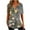 Gray-1, variant on ChaoHeng Plus Size Women Tops and T-Shirts Trendy Blouses for Women Dressy Casual Women's Summer V-Neck Print Casual Loose Top Short Sleeve V-Neck Button Blouses Tops