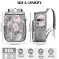 thumbnail image 3 of Travel Cooler Bag - Pioneer Flower Floral Print Pattern Camping Beer Cooler Backpack with Bottle Opener- Waterproof Insulated Picnic Backpacks - Cooler Bag for Beach, 3 of 6