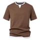 thumbnail image 2 of pstuiky camisetas de hombre, Camiseta básica de manga corta para hombre, de talla grande, con cuello doble, holgada, de color liso camisas casuales para hombre s, 2 of 4