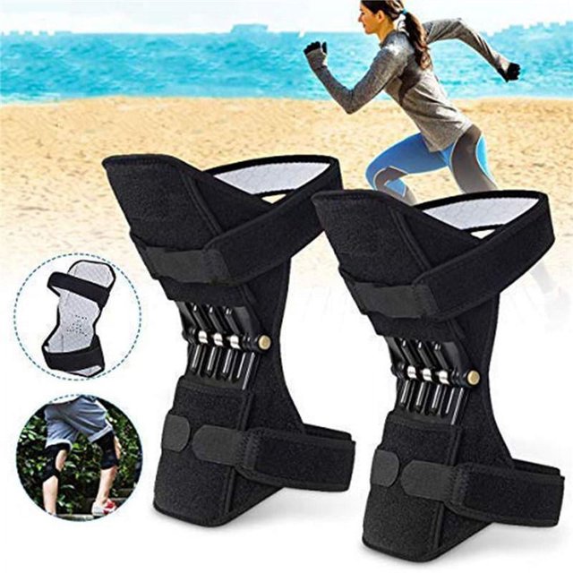 Rodillera elástica para senderismo, rodillera transpirable con soporte de resorte que reduce la presión de la rodilla para ejercicios de escalada, sentadillas y montañismo con osteoartritis de rodill