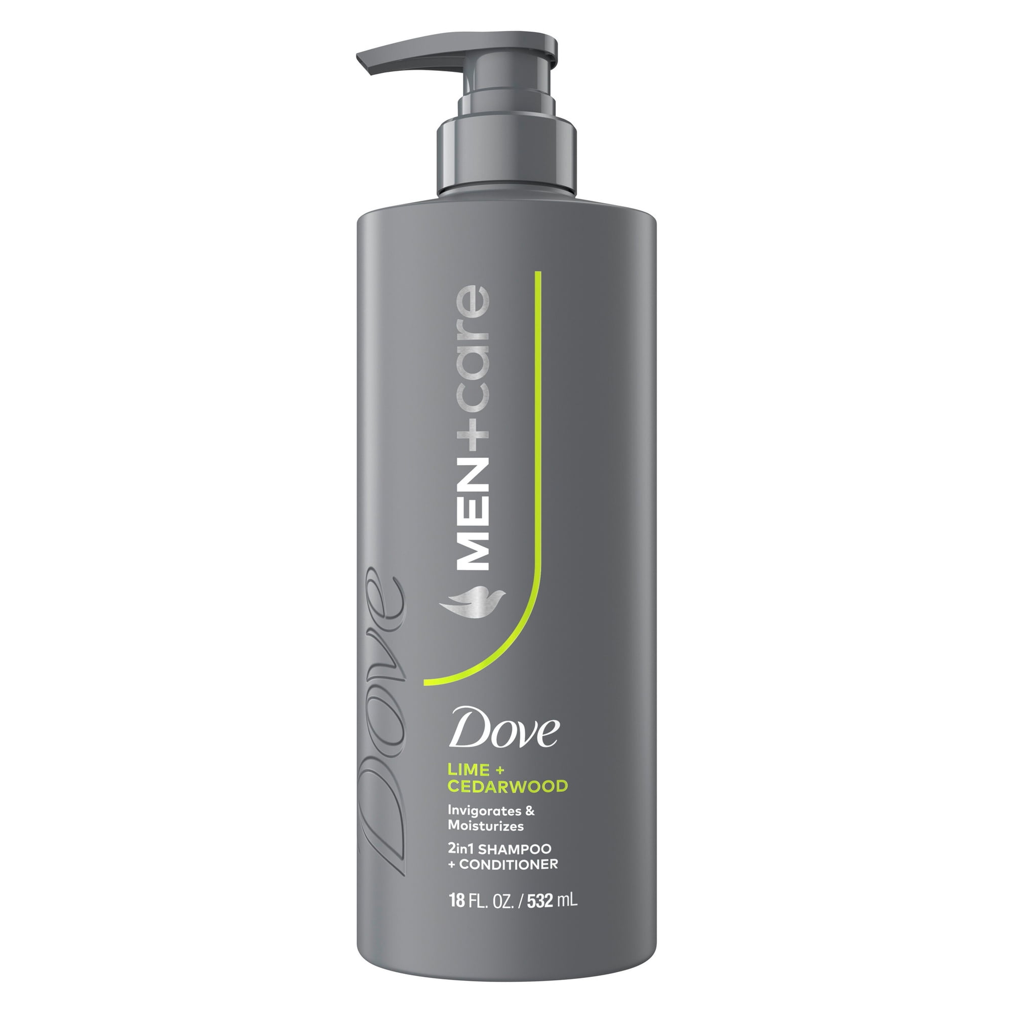 Dove Men+Care Shampoo For Real Hair That Powers Up Hair Strength Lime & Cedar With Invigorating & Moisturizing Results, 18 fl oz