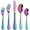 Rainbow, variant on GPED Silverware Set, 45 Piece Stainless Steel Flatware Cutlery Set Service for 9, Include Knife Fork Spoon, Stylish Mirror Finish, Dishwasher Safe Perfect for Home Kitchen Restaurant, Black