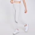 thumbnail image 4 of Wxirdiow Leggings Kids Girls Leggings High Waist Athletic Yoga Pants with Pockets Dance Running Tights White Size,7-8 Years, 4 of 7