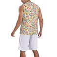 thumbnail image 2 of Sikiie Watercolor Wildflowers Basketball Jersey Reversible Men's Mesh Athletic Sports Shirts Training Practice S-4XLMedium, 2 of 6