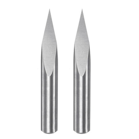 

Uxcell 6mm Shank 0.1mm Tip 25 Degree Carbide 3 Flutes Wood Engraving CNC Bits 2 Pack