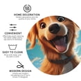 thumbnail image 4 of Pofeuu Blue Sky Cute Dog Print Leather Coasters Set of 6, Round Cups Mugs Mat Pad for Home Kitchen Heat Resistant Drink Coasters,Round Shape, 4 of 7