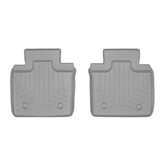 WeatherTech Custom Fit FloorLiners compatible with 2024-2024 Maserati Quattroporte - 2nd Row (2-Piece Liner), Grey