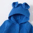 thumbnail image 4 of Kids Jacket,Sweater Children Fall Winter Pure Color Knitted Cardigan Coat for Cozy Comfort,Girls Jacket,Z04 Blue,18-24 Months, 4 of 8