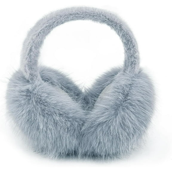 1Pcs Ear Muffs for Winter Women Girls Faux Fur Fuzzy Earmuffs Foldable Ear Warmer Fleece Lining Ear Covers