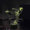 thumbnail image 4 of FXUSLGT 3D Figure Skating Night Light Powered Remote Control Touch Switch 7/16 Color Change LED Table Desk Lamp Home Decoration Toy Birthday Xmas Kid Children Gift, 4 of 8