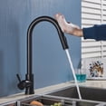 thumbnail image 2 of Senlesen Touch Sensor Kitchen Sink Faucet with Pull Down Sprayer Matte Black, 2 of 15