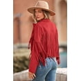 thumbnail image 3 of PRETTYGARDEN Women's Faux Suede Leather Jackets Tassel Motorcycle Cropped Coats Fashion Clothes, 3 of 10