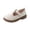 AB710 Beige, variant on Hollow Out Sandals For Toddler Girls Solid Color Close Toe Soft Soles Flat Sandals Comfortable Soft Little Kids Holiday Play Street Shoes Brown Size 3-3.5 Years