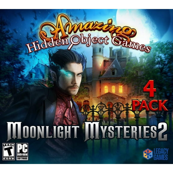 Moonlight Mysteries 2 Amazing Hidden Object Games (PC DVD), 4 Pack
