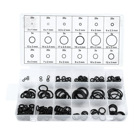

Tebru o ring assortment metric o-ring 225pcs Assorted Rubber O-Ring Washer Seals Gasket Assortment Set for Car