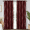 Burgundy/Silver Print, variant on Yakamok Blackout Curtains for bedroom - Wave Line with Dots Gold Print Design Noise Reducing Thermal Insulated Ring Top Blackout Window Drapes for Livingroom (2 Panels, 52 x 84Inch, Emerald Green)