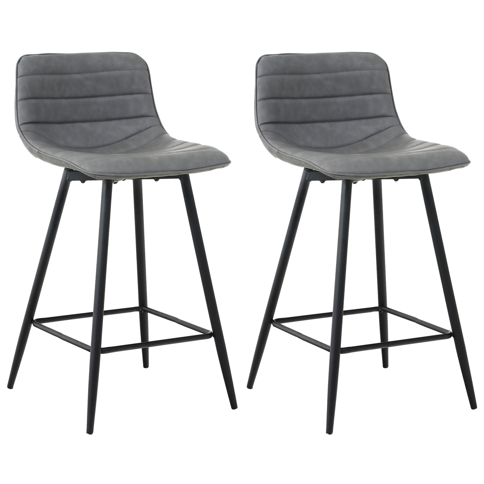 Omni House Bar Stools Set of 2, Faux Leather Stool Zambia Ubuy