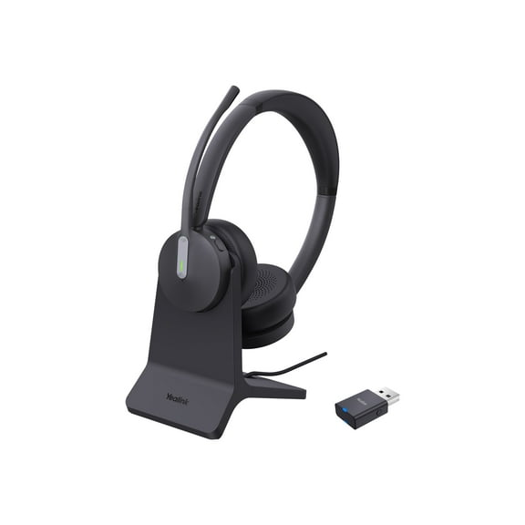 Yealink WH64 Dual - Headset - on-ear - DECT - wireless - Certified for Microsoft Teams