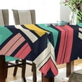 thumbnail image 5 of Yayeee Tablecloths 54" x 54" Rectangle Wrinkle Resistant Party Table Cover, Red Geometric, 5 of 8